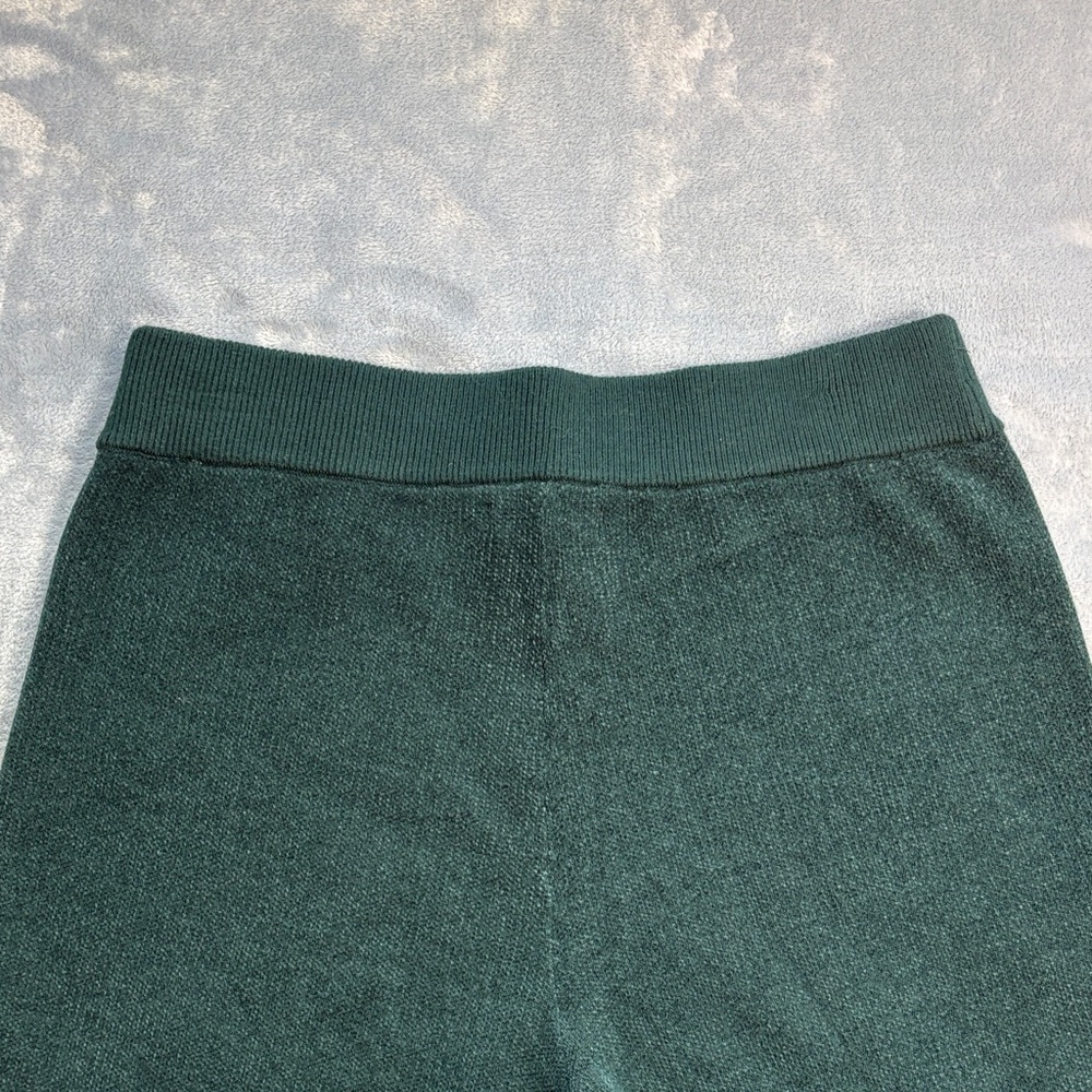 Rachel Zoe Hunter Green Sweater Lounge Wide Leg Pants - Picture 5 of 9